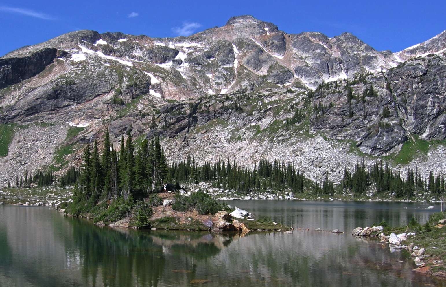 Warspite Lake and surrounding peaks in Kananaskis