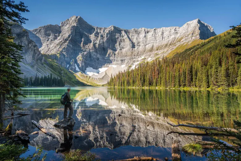 Mountain hiking landscape in Kananaskis